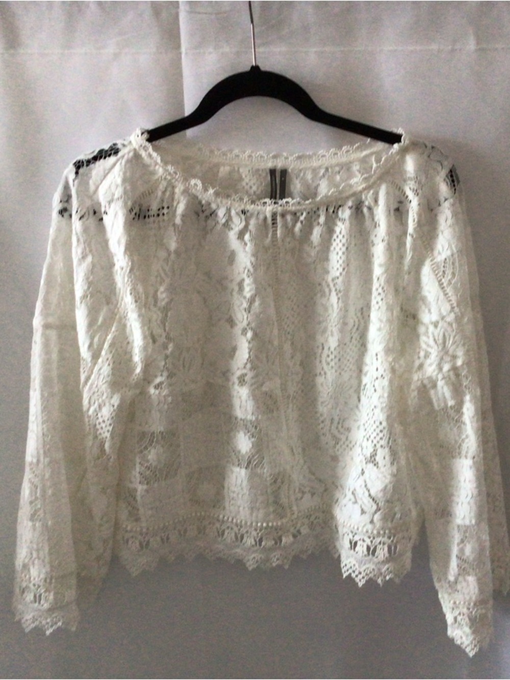 Anthropologie Ivory Lace Peasant Blouse